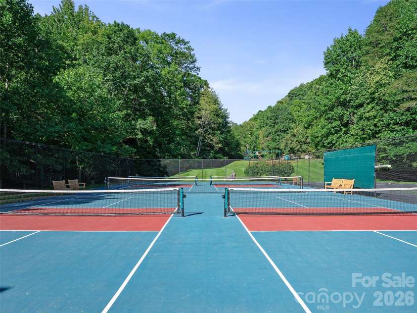 2521 Wolf Laurel Road, Mars Hill, NC 28754.  MLS# CAR4432909, YatesRealty ID 56984. Tennis + Pickleball Courts