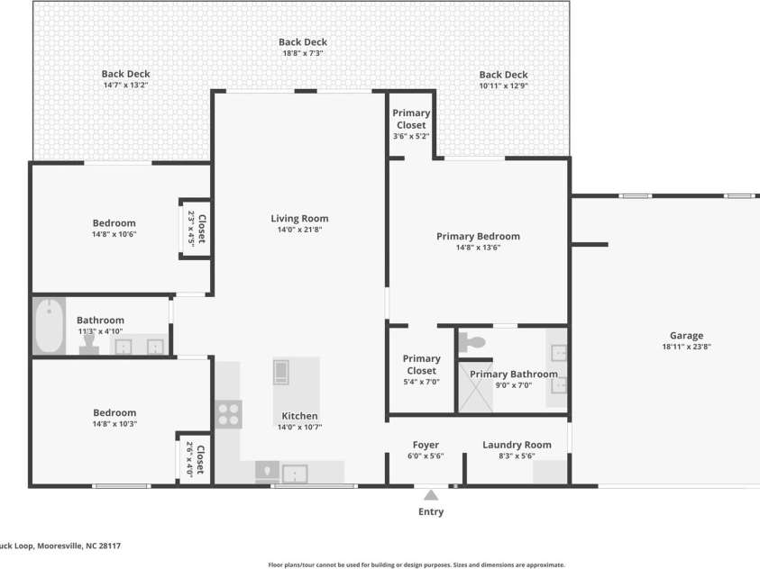 201 Wood Duck Loop, Mooresville, NC 28117.  MLS# CAR4425713, YatesRealty ID 57017. Floor Plan