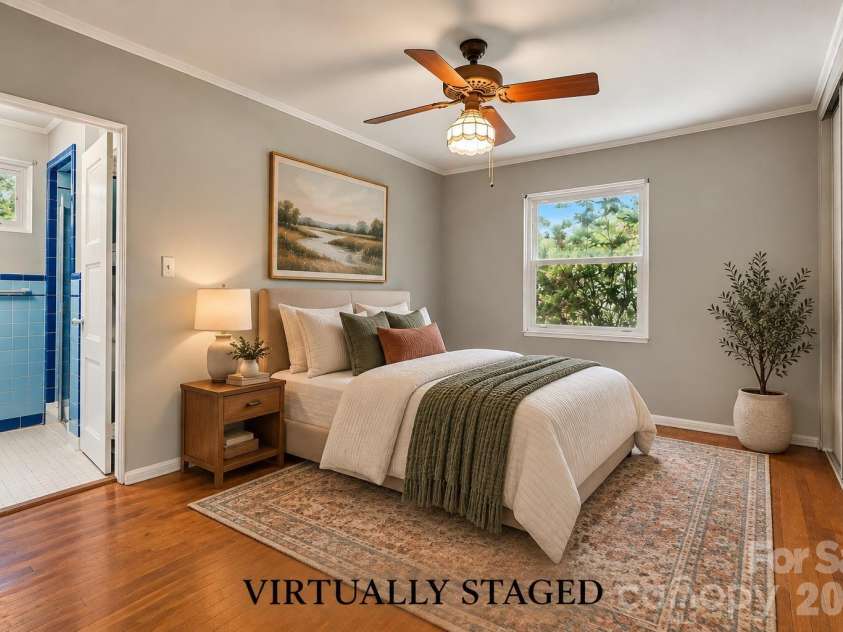708 Montford Drive, Charlotte, NC 28209.  MLS# CAR4433725, YatesRealty ID 57040. Virtually staged primary bedroom