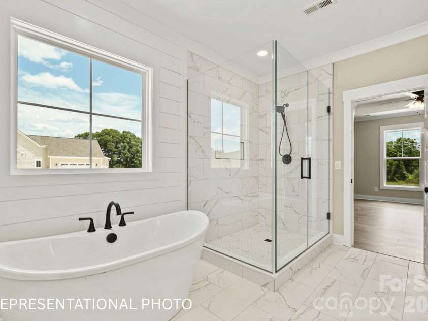 1052 Baylor Grove Road, Monroe, NC 28112.  MLS# CAR4434119, YatesRealty ID 57055. Primary Bathroom