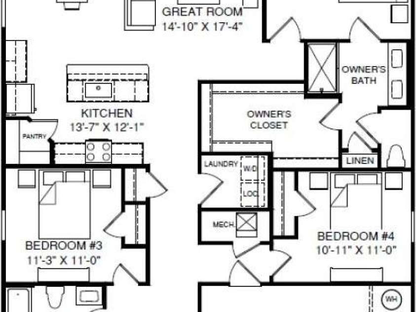 674 Maplin Gardens Street, Lancaster, SC 29720.  MLS# CAR4435293, YatesRealty ID 57080. Floorplan
