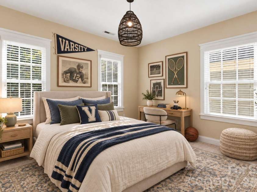 882 Promenade Way, Fort Mill, SC 29708.  MLS# CAR4434963, YatesRealty ID 57125. Guest Bedroom 2 virtually staged for inspiration