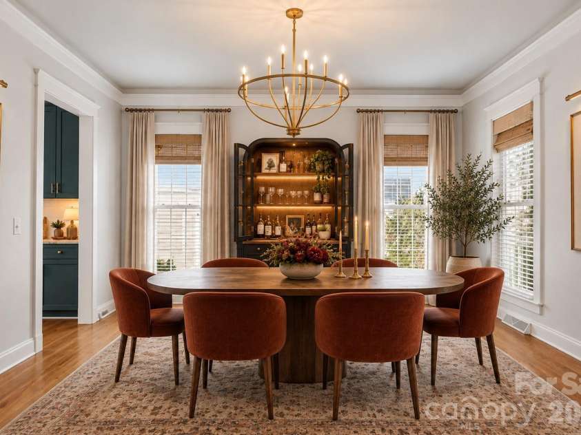 882 Promenade Way, Fort Mill, SC 29708.  MLS# CAR4434963, YatesRealty ID 57125. Virtually staged dining room for inspiration