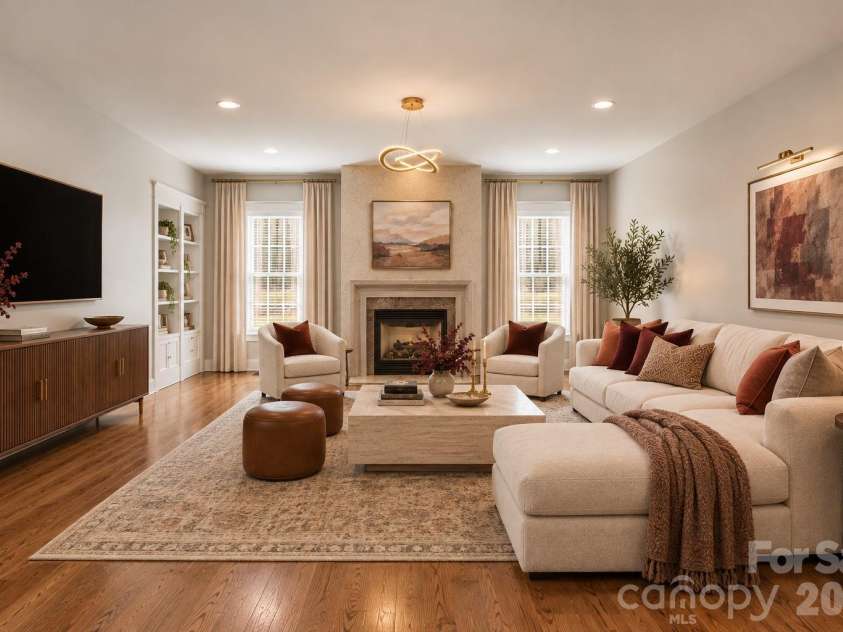 882 Promenade Way, Fort Mill, SC 29708.  MLS# CAR4434963, YatesRealty ID 57125. Virtually staged Living Room