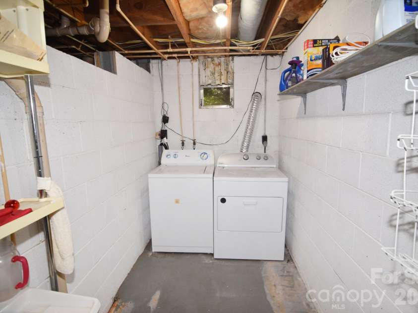 7320 Old Laurel Road, Hickory, NC 28168.  MLS# CAR4429570, YatesRealty ID 57134. Laundry in basement