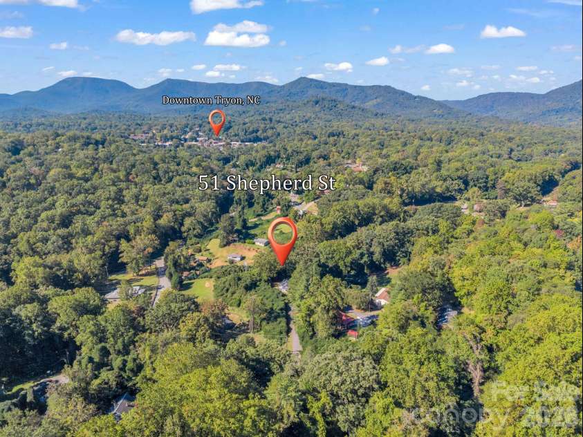 51 Shepherd Street, Tryon, NC 28782.  MLS# CAR4434123, YatesRealty ID 57136. Short distance from downtown Tryon