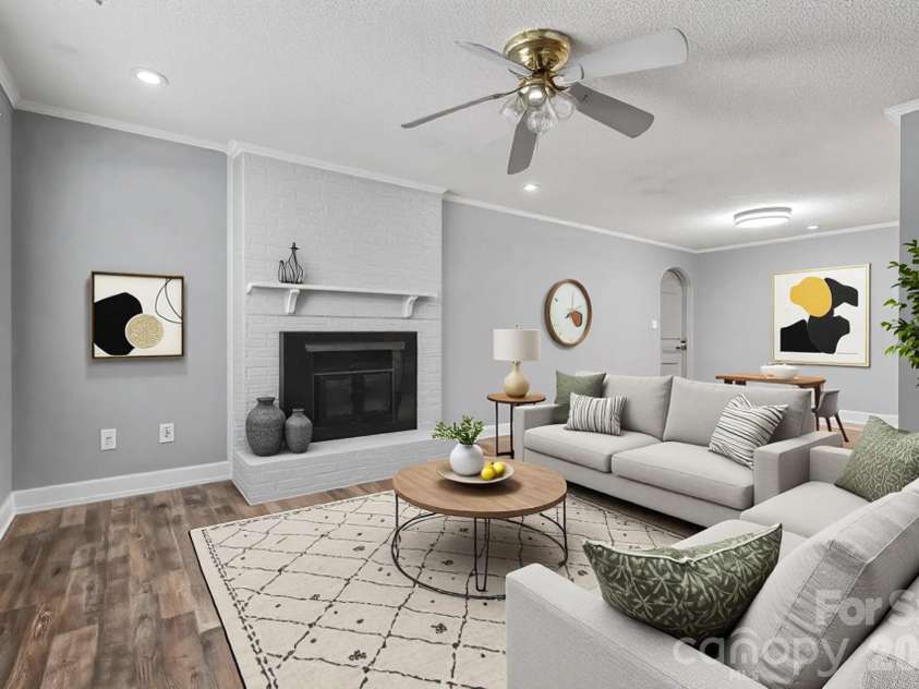 306 Hubbard Street, Lincolnton, NC 28092.  MLS# CAR4435443, YatesRealty ID 57150. Virtually staged