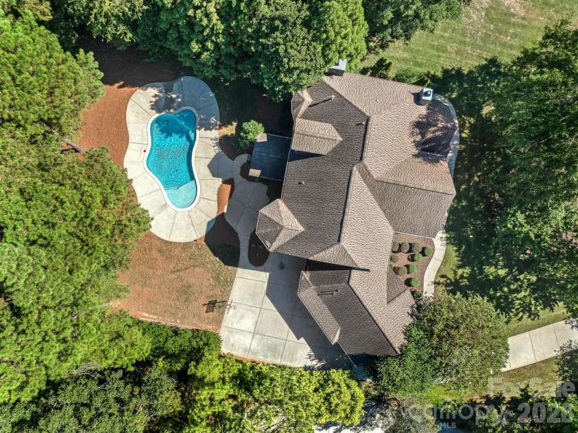 9200 Skipaway Drive, Waxhaw, NC 28173.  MLS# CAR4398254, YatesRealty ID 57165. Aerial View
