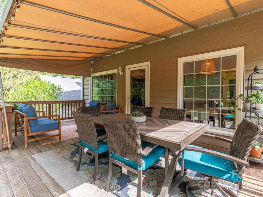 7514 Pewter Lane, Charlotte, NC 28270.  MLS# CAR4244658, YatesRealty ID 5718. The deck overlooks this large private yard.