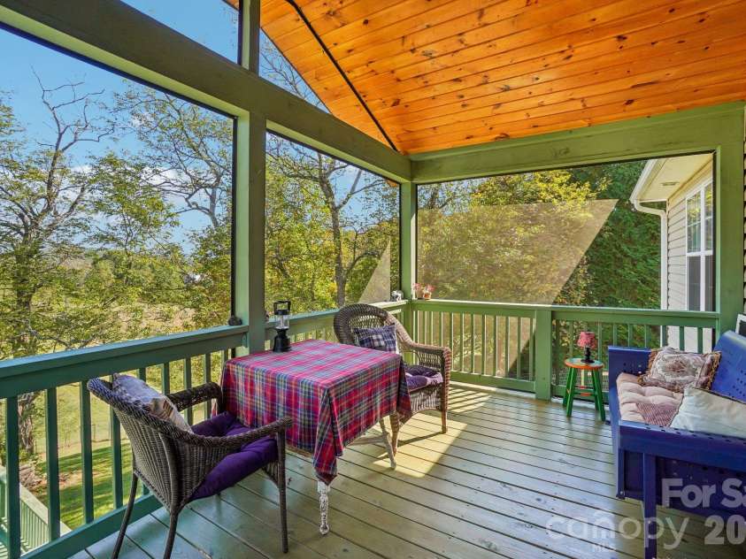 499 Flint Hill Road, Alexander, NC 28701.  MLS# CAR4409425, YatesRealty ID 57181. Back Screened in porch