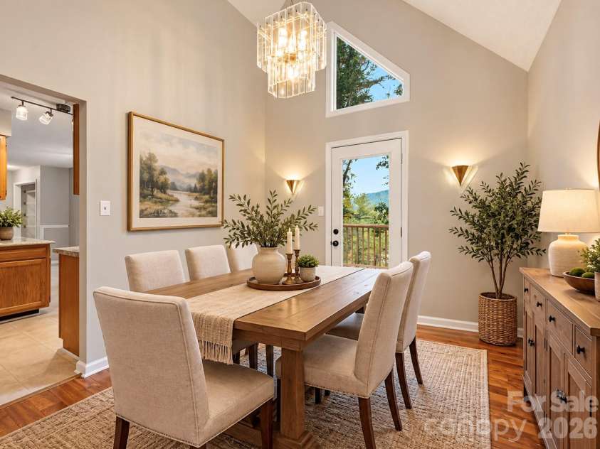 8 Rasada Extension, Weaverville, NC 28787.  MLS# CAR4435147, YatesRealty ID 57238. Dining Room Virtually Staged