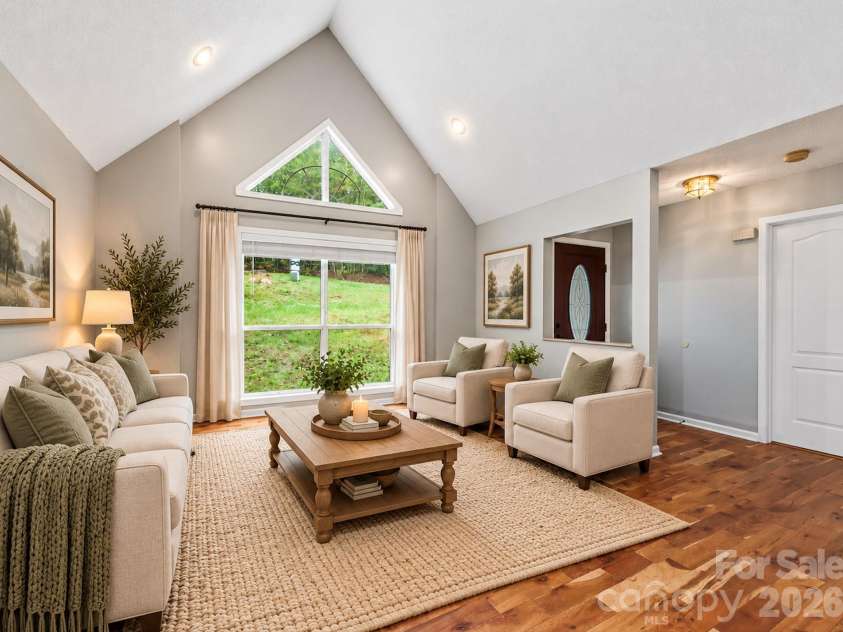 8 Rasada Extension, Weaverville, NC 28787.  MLS# CAR4435147, YatesRealty ID 57238. Living Room Virtually Staged
