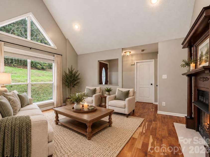 8 Rasada Extension, Weaverville, NC 28787.  MLS# CAR4435147, YatesRealty ID 57238. Living RoomVirtually Staged