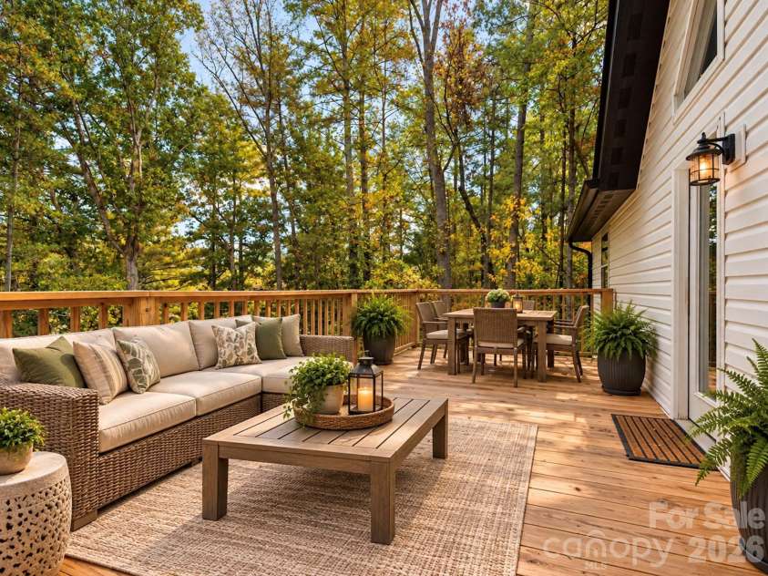 8 Rasada Extension, Weaverville, NC 28787.  MLS# CAR4435147, YatesRealty ID 57238. New Large DeckVirtually Staged