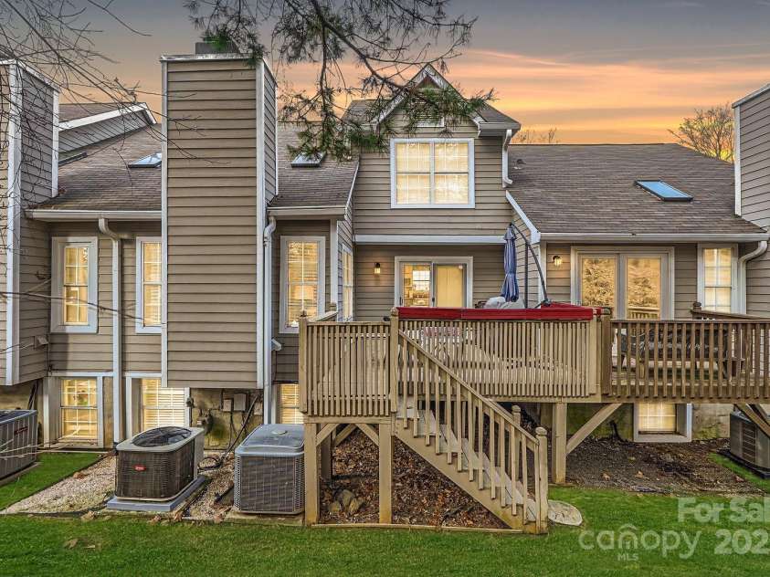 8904 Saint Pierre Lane, Charlotte, NC 28277.  MLS# CAR4233705, YatesRealty ID 5731. Back patio-evening