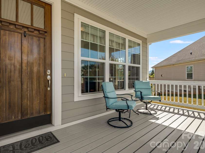 76 Rose Creek Road, Leicester, NC 28748.  MLS# CAR4430015, YatesRealty ID 57341. Covered Front Porch