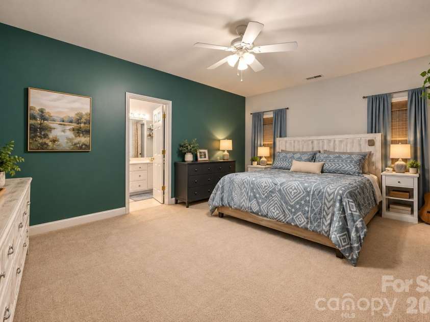 511 Zion Street, Landis, NC 28088.  MLS# CAR4433896, YatesRealty ID 57342. Primary bedroom Virtually staged