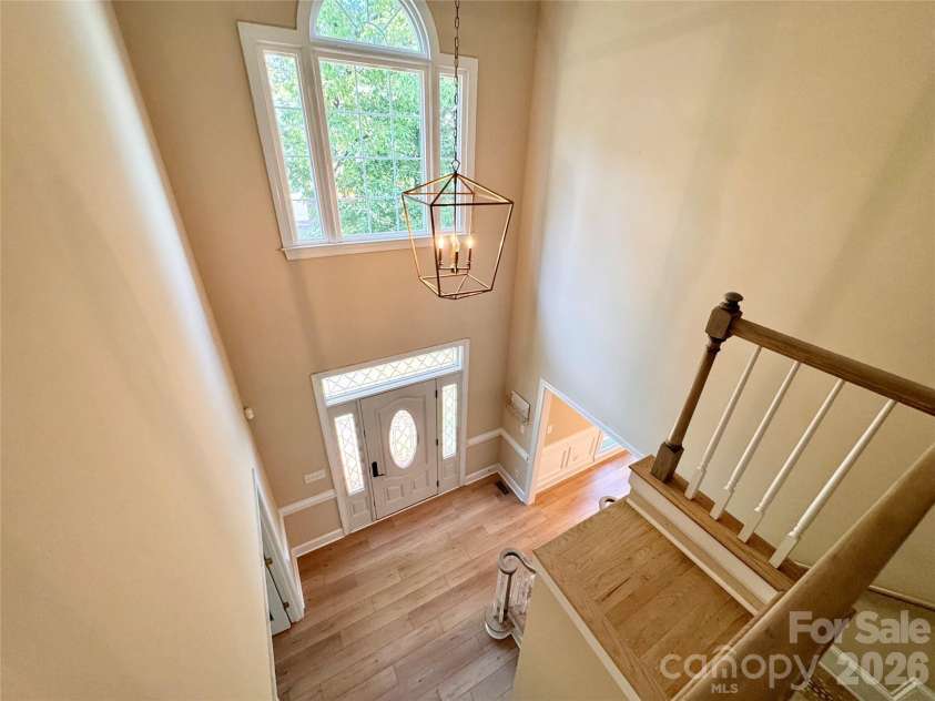 7101 Founders Way, Harris, NC 28075.  MLS# CAR4435546, YatesRealty ID 57347. Foyer from upstairs