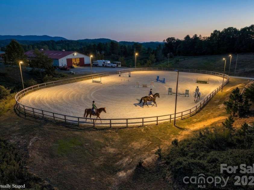 217 Flint Hill Road, Alexander, NC 28701.  MLS# CAR4432017, YatesRealty ID 57494. Evening Riding is available at Pegasus Hill Farm.