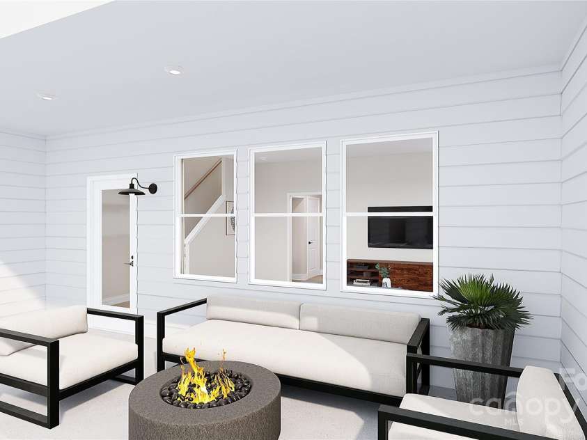 828 Flintside Lane, Charlotte, NC 28217.  MLS# CAR4215027, YatesRealty ID 575. The Sparrow Rendering | Archer Row *actual home finishes, structural options, color scheme, and orientation vary. Furniture not included.