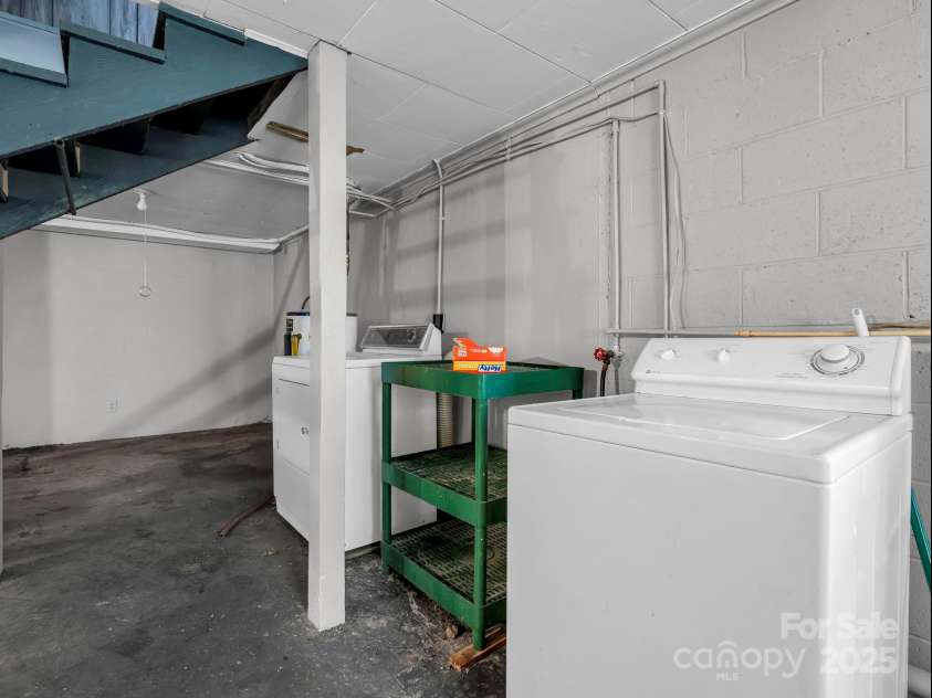 256 School Road, Mill Spring, NC 28756.  MLS# CAR4299323, YatesRealty ID 5755. Laundry area in basement