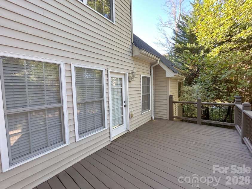 201 Colonel Holcombe Place, Candler, NC 28715.  MLS# CAR4436091, YatesRealty ID 57568. Rear Deck