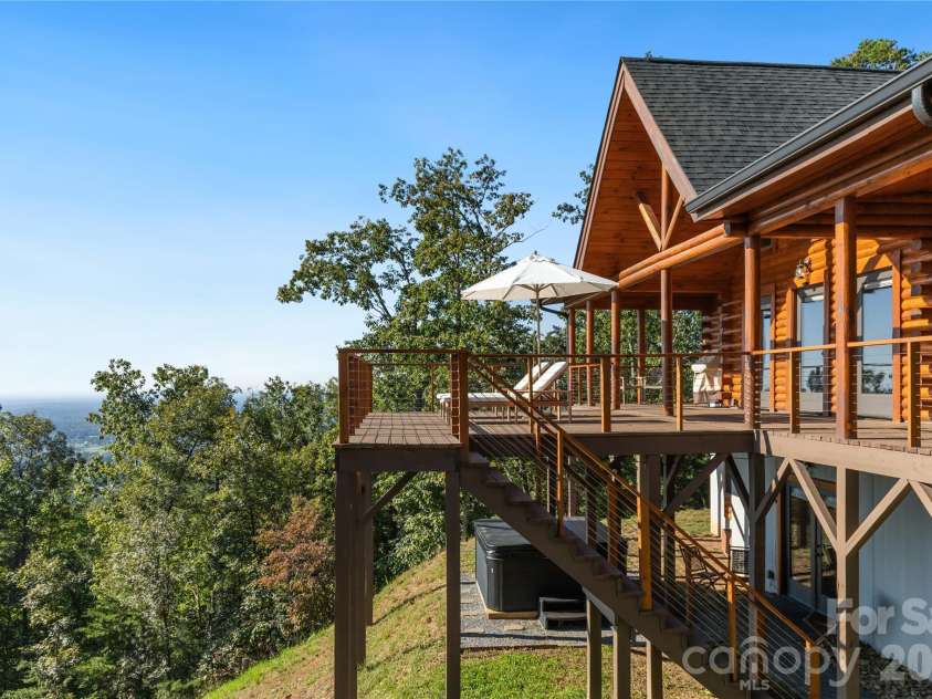 656 Arbra Mountain Way, Bostic, NC 28018.  MLS# CAR4432253, YatesRealty ID 57598. Main Level Covered Deck, View Deck and Lower Level with Hot Tub