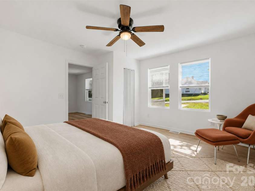 2996 1st Avenue, Hickory, NC 28601.  MLS# CAR4435995, YatesRealty ID 57610. Virtually staged primary bedroom