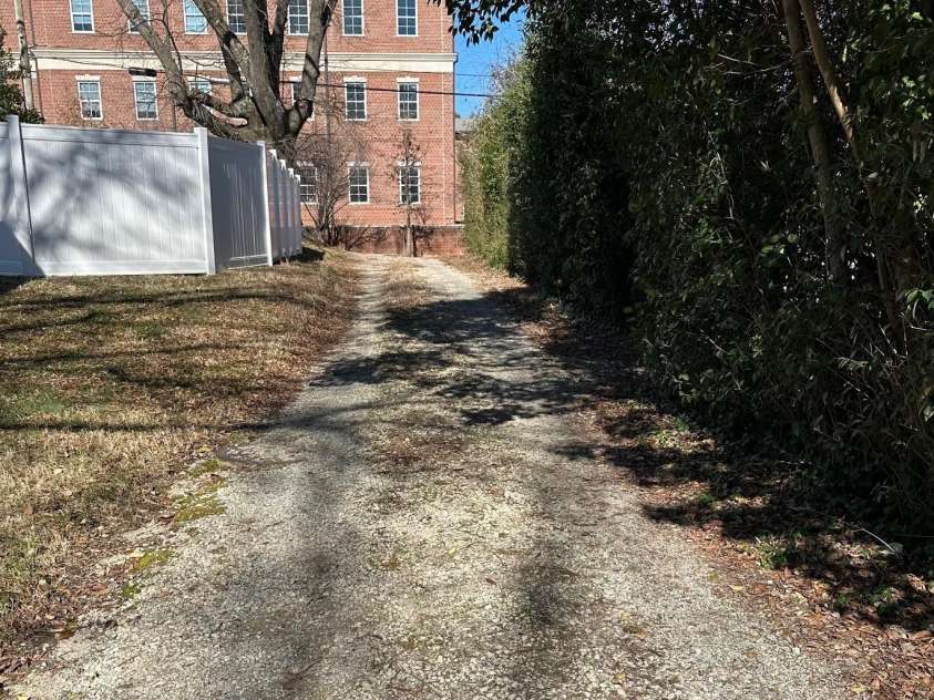 400 Martin Luther King Jr Avenue, Kannapolis, NC 28083.  MLS# CAR4225728, YatesRealty ID 5762. Photo from end of alley to MLK jr street.