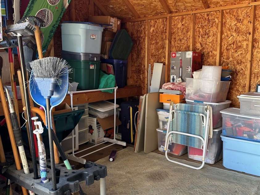 400 Martin Luther King Jr Avenue, Kannapolis, NC 28083.  MLS# CAR4225728, YatesRealty ID 5762. Shed has large shelf area for storage.