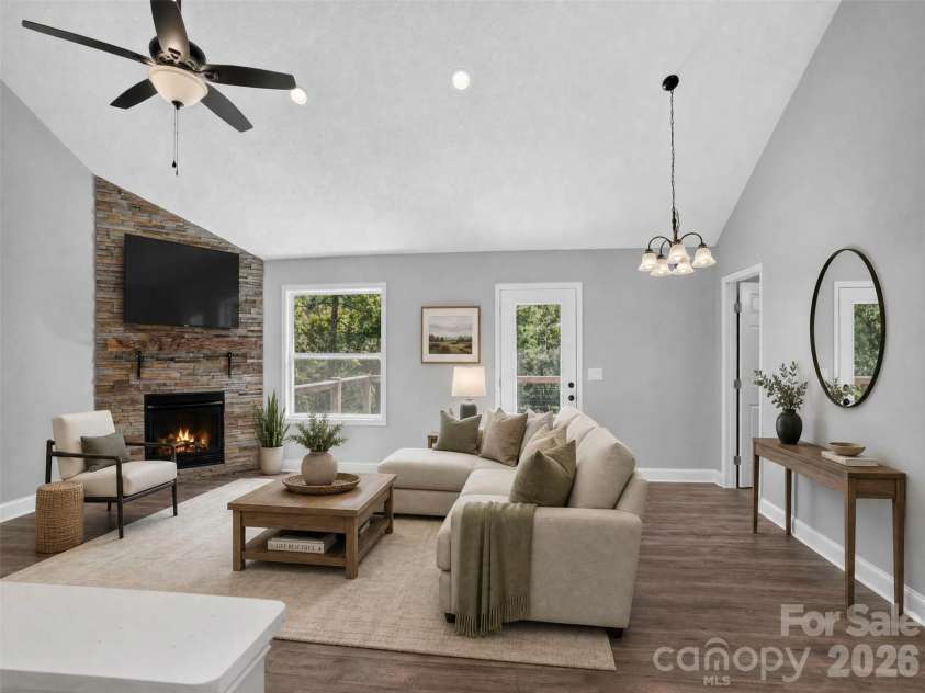 594 McMillan Drive, Hendersonville, NC 28792.  MLS# CAR4435926, YatesRealty ID 57648. Virtually Staged