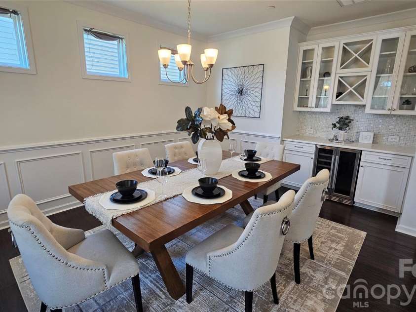 9610 Mcgruden Drive, Concord, NC 28027.  MLS# CAR4326805, YatesRealty ID 5765. Beautiful dining room with built ins