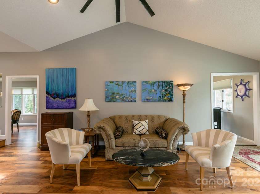 85 Hillcrest Drive, Weaverville, NC 28787.  MLS# CAR4295950, YatesRealty ID 5772. Main level living room