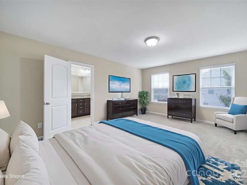 832 Summerlake Drive, Fort Mill, SC 29715.  MLS# CAR4298895, YatesRealty ID 5773. Staged Primary Bedroom
