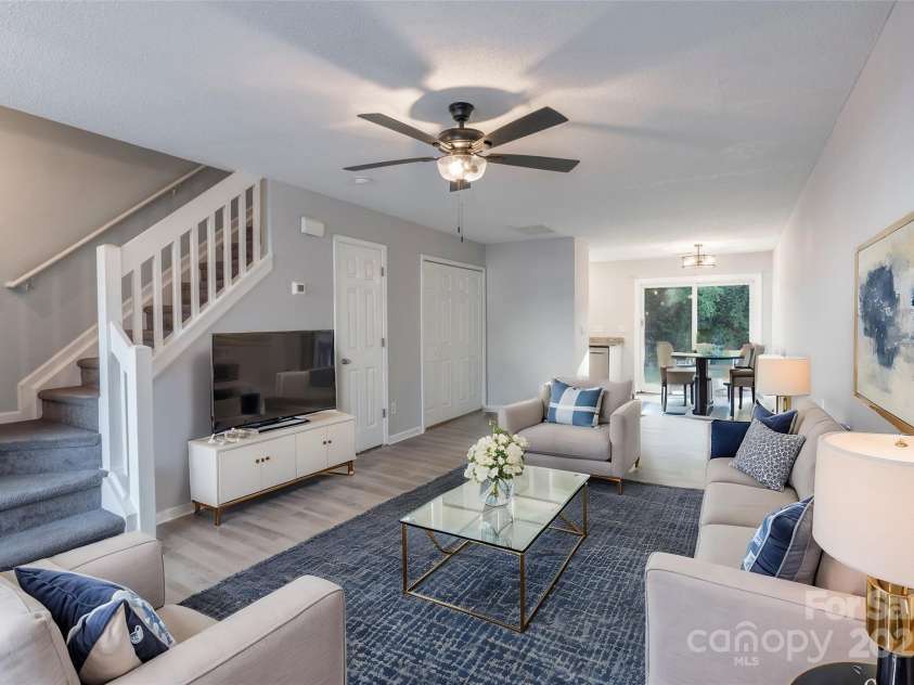 6427 Saint Bernard Way, Charlotte, NC 28269.  MLS# CAR4177501, YatesRealty ID 5774. Virtually Staged Family Room