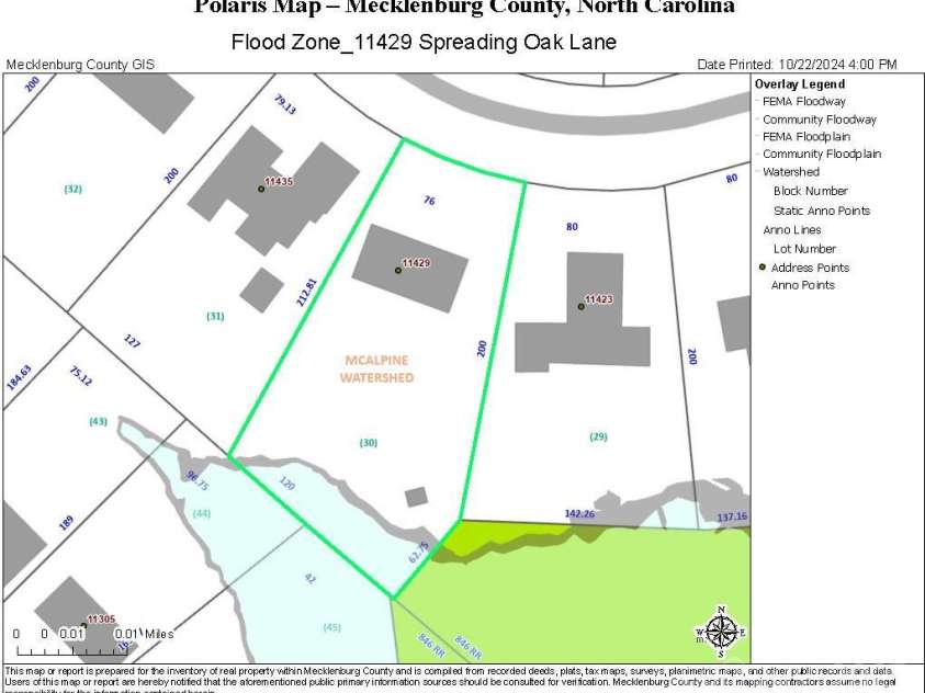 11429 Spreading Oak Lane, Charlotte, NC 28226.  MLS# CAR4194529, YatesRealty ID 5776. 