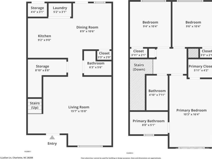 1773 J Julian Lane, Charlotte, NC 28208.  MLS# CAR4429302, YatesRealty ID 57762. 