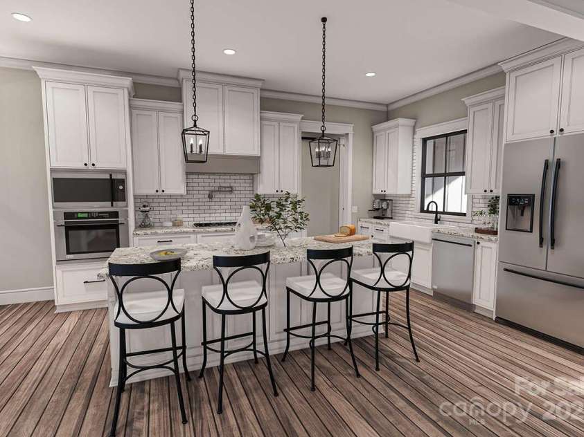 000 Ridgecrest Road, Locust, NC 28097.  MLS# CAR4218874, YatesRealty ID 5779. Kitchen Area with granite counter tops and island