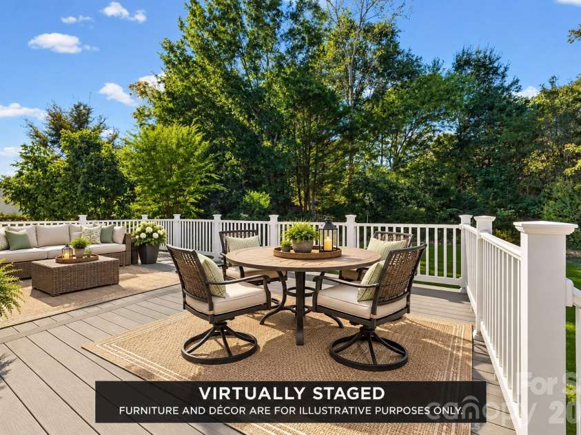 152 Sea Island Boulevard, Fort Mill, SC 29708.  MLS# CAR4432321, YatesRealty ID 57801. Virtually Staged Back Composite Deck