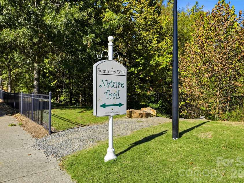 16918 Summers Walk Boulevard, Davidson, NC 28036.  MLS# CAR4436252, YatesRealty ID 57810. Nature trails connect to West Branch Greenway