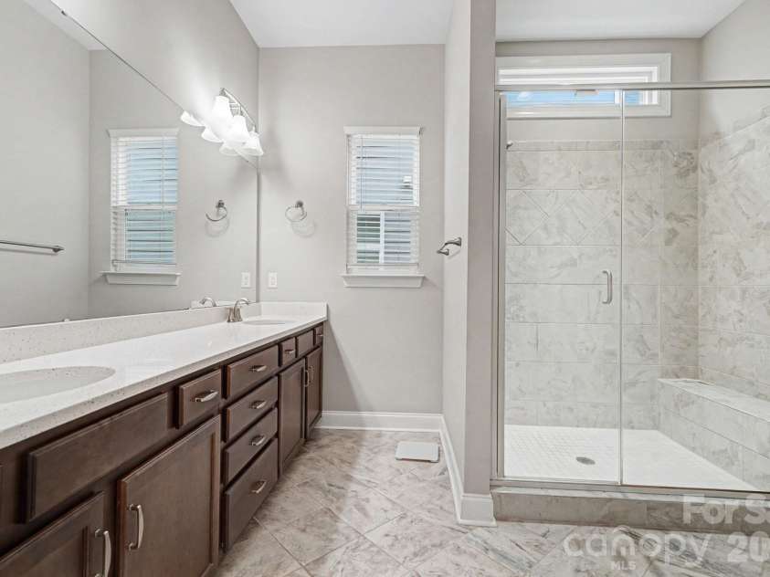 3013 Bonterra Boulevard, Indian Trail, NC 28079.  MLS# CAR4435336, YatesRealty ID 57815. Primary bathroom