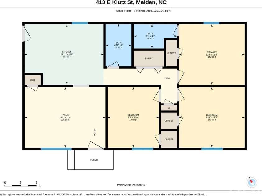 413 Klutz Street, Maiden, NC 28650.  MLS# CAR4436291, YatesRealty ID 57839. 
