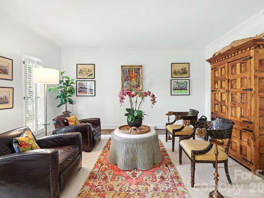 5515 McCallum Court, Charlotte, NC 28226.  MLS# CAR4435446, YatesRealty ID 57940. Living room / study