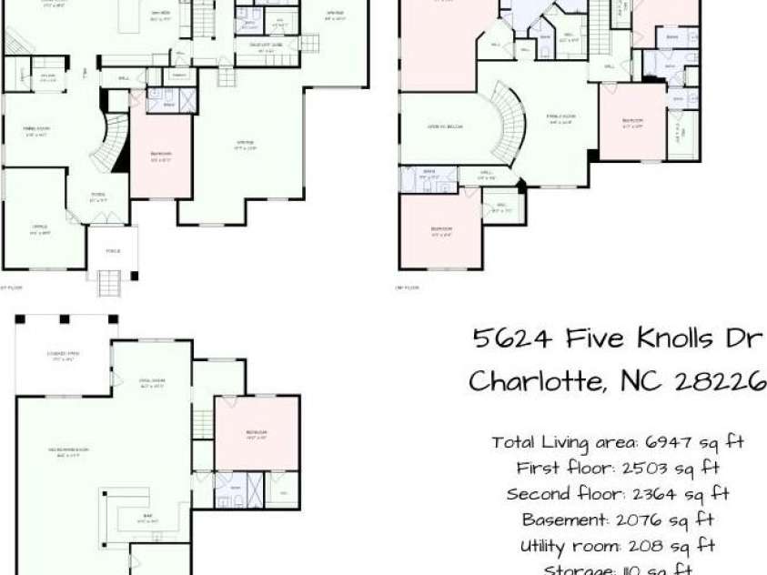 5624 Five Knolls Drive, Charlotte, NC 28226.  MLS# CAR4434318, YatesRealty ID 57959. 