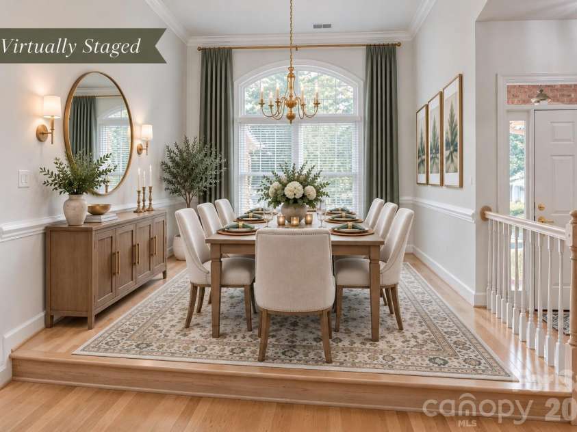 890 Lyerly Ridge Road, Concord, NC 28027.  MLS# CAR4433106, YatesRealty ID 57964. Dining room virtually staged