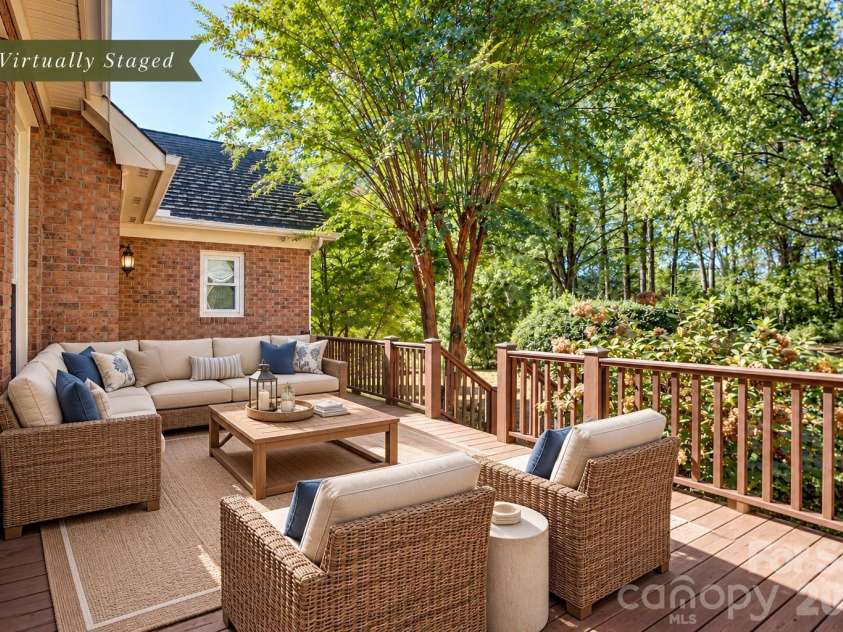 890 Lyerly Ridge Road, Concord, NC 28027.  MLS# CAR4433106, YatesRealty ID 57964. Expansive back deck virtually staged