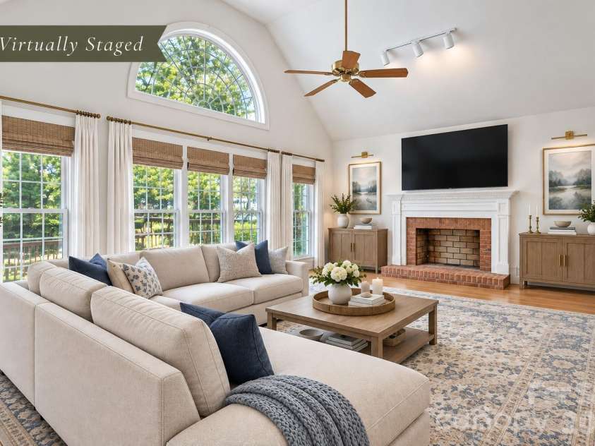 890 Lyerly Ridge Road, Concord, NC 28027.  MLS# CAR4433106, YatesRealty ID 57964. Large great room virtually staged