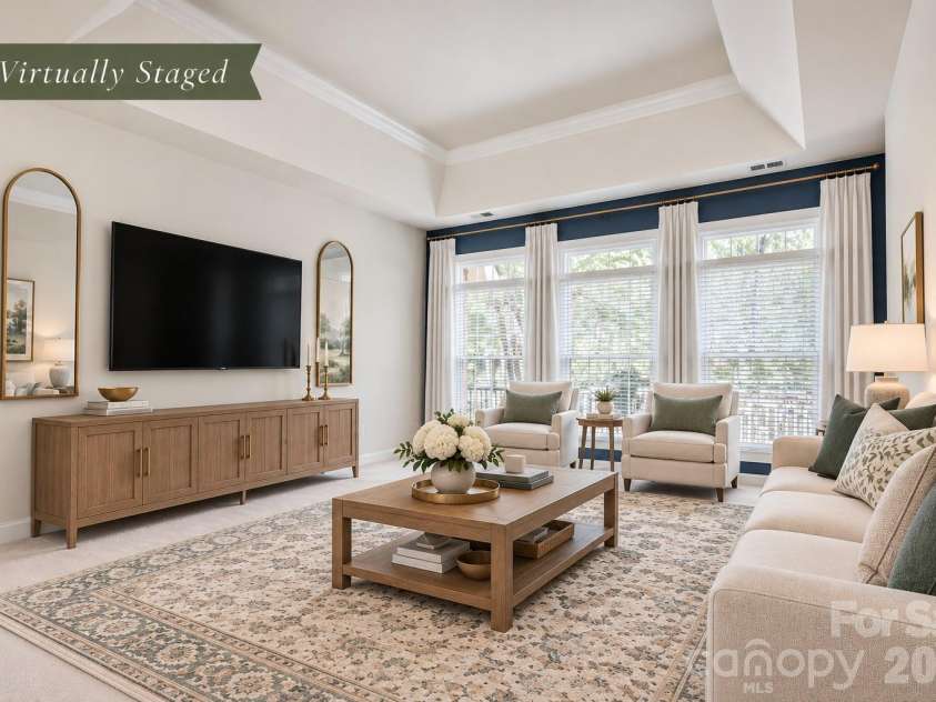 890 Lyerly Ridge Road, Concord, NC 28027.  MLS# CAR4433106, YatesRealty ID 57964. Living room virtually staged