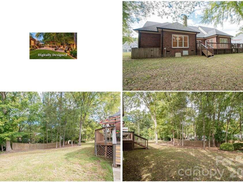 5480 Glen Forest Drive, Charlotte, NC 28226.  MLS# CAR4420356, YatesRealty ID 57976. BACKYARD: large level  lot provides potential for adding ammenities.