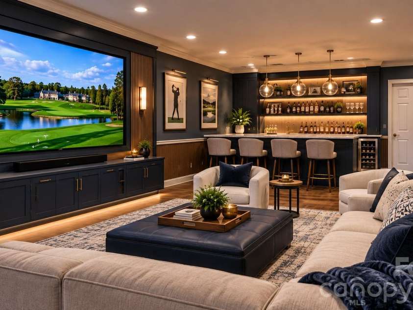 5480 Glen Forest Drive, Charlotte, NC 28226.  MLS# CAR4420356, YatesRealty ID 57976. DIGITIALLY Staged Upstairs Flex:  this could be your future Entertainment area ideal for a media room, man cave etc.